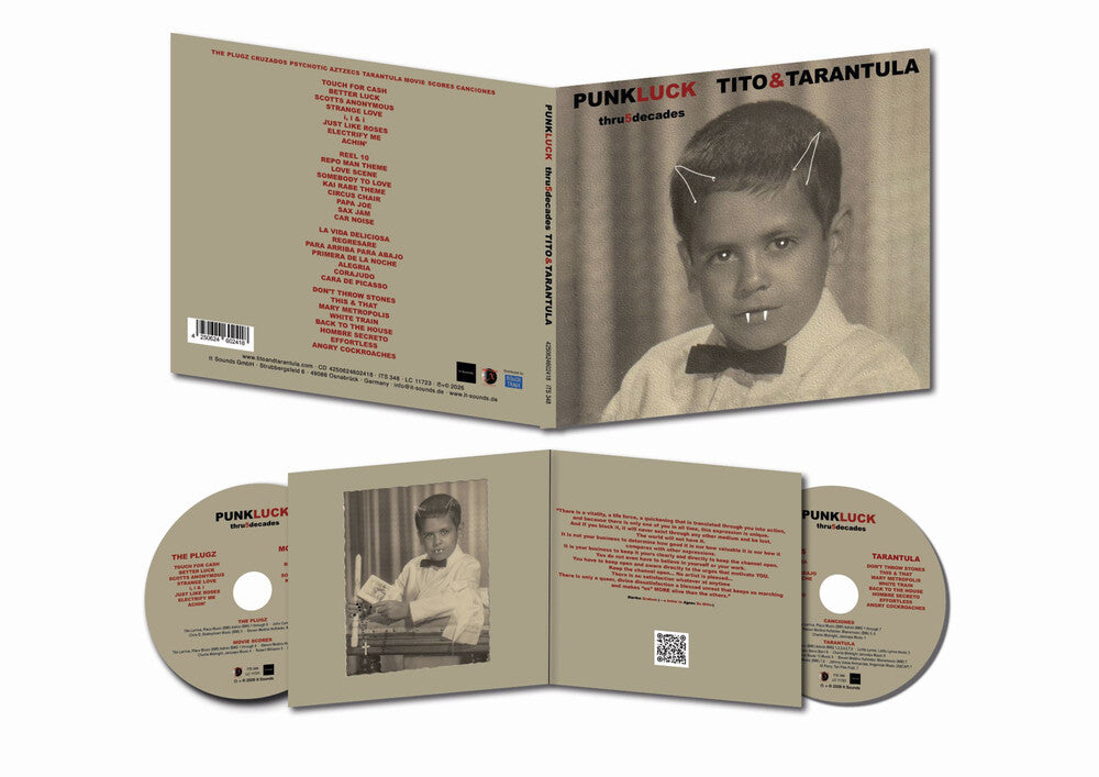 the album cover for Tito & Tarantula - Punk Luck Thru 5 Decades
