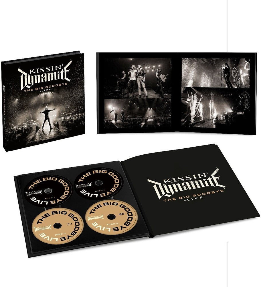the album cover for Kissin Dynamite - Big Goodbye - Live (Earbook 2 Cd + Dvd + Blu-Ray)