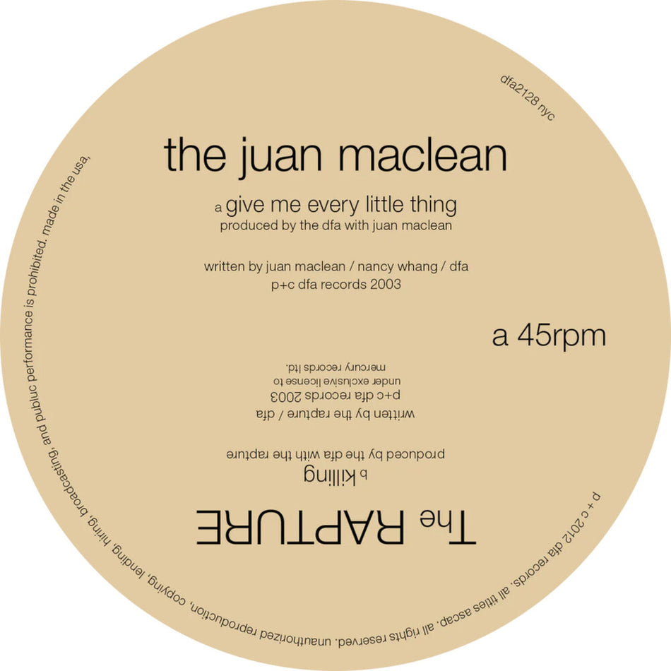the album cover for Juan Maclean & Shit - Split