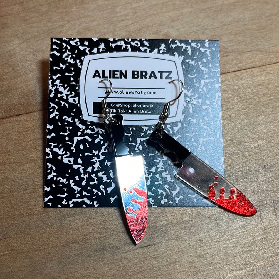 Alien Bratz Bloody Knife Earrings