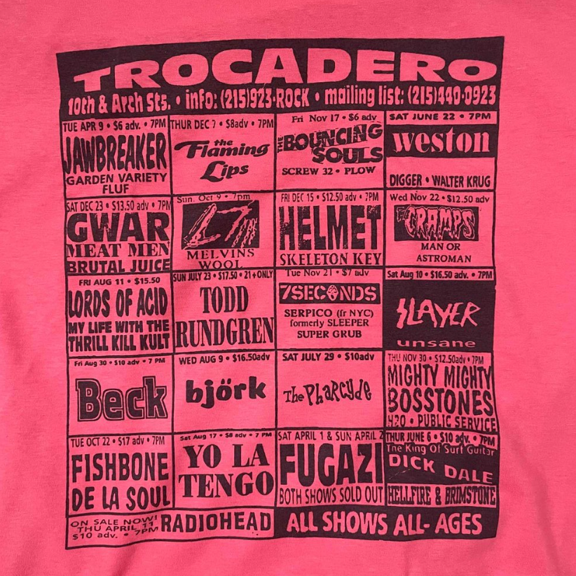 '90s Trocadero Dream Poster Unisex Tee (Peachy Pink)