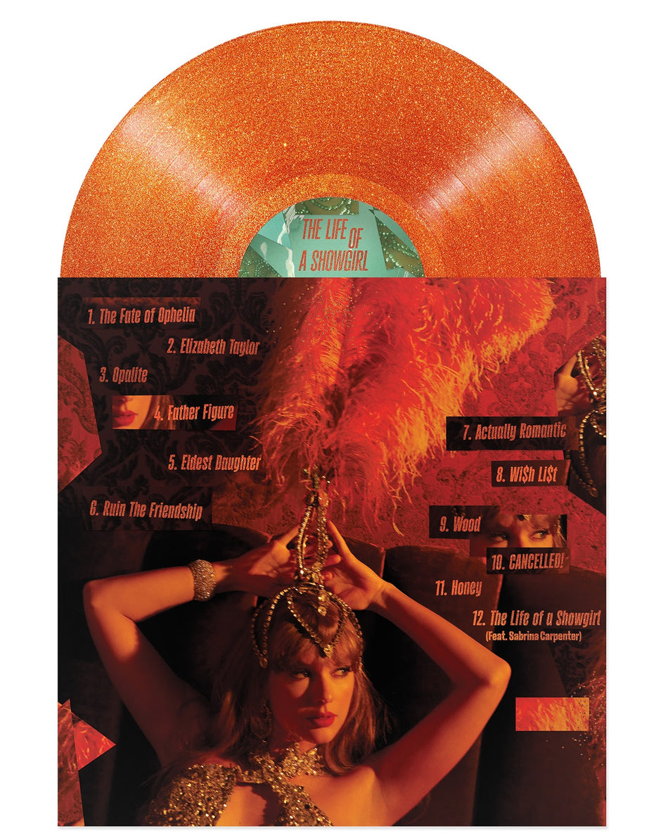 Taylor Swift - The Life of a Showgirl LP (Portofino Orange Glitter Vinyl)