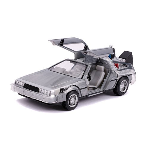 Back to the Future 2 Delorean Time Machine 1:24 Scale Die-Cast Metal Vehicle with Lights and Sounds