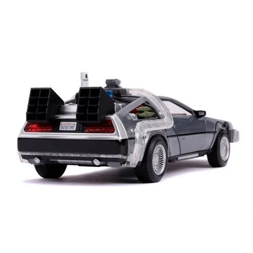 Back to the Future 2 Delorean Time Machine 1:24 Scale Die-Cast Metal Vehicle with Lights and Sounds