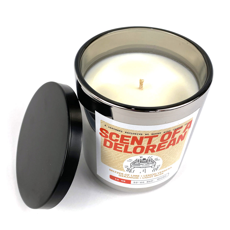 "Scent of a Delorean" Candle by Mount Airy Candle Co.
