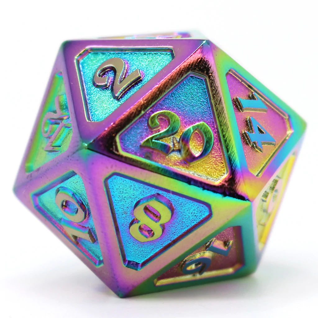 Die Hard Dice - Large d20 - Mythica Scorched Rainbow