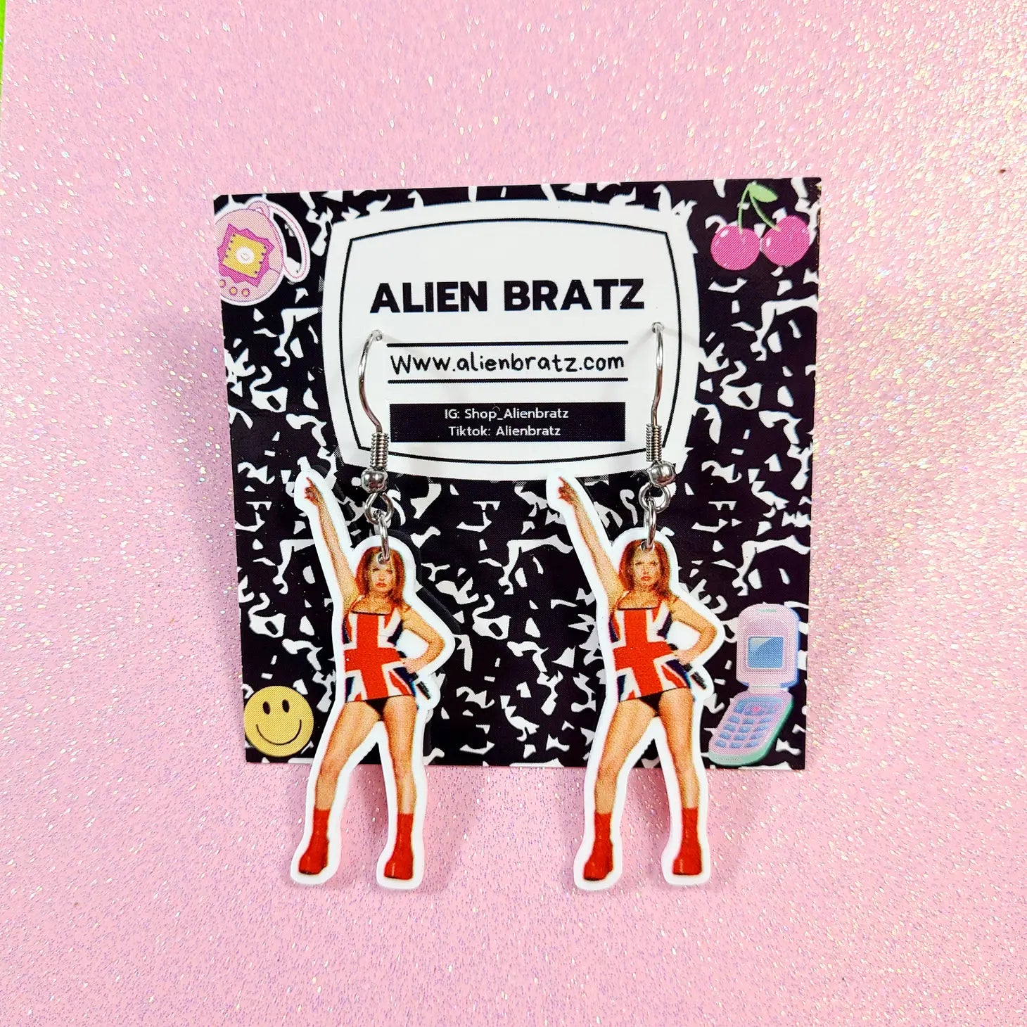 Alien Bratz Spice Girls Geri Halliwell Earrings
