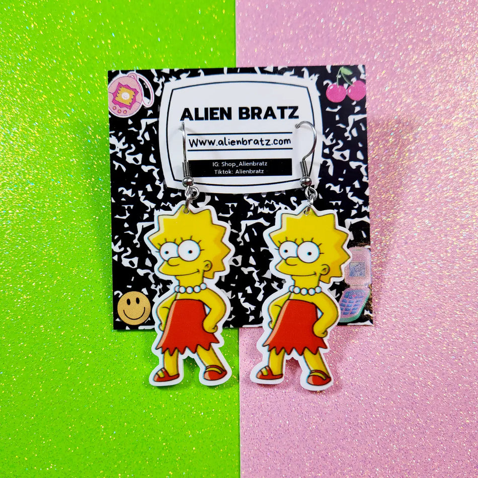 Alien Bratz Lisa Simpson Earrings