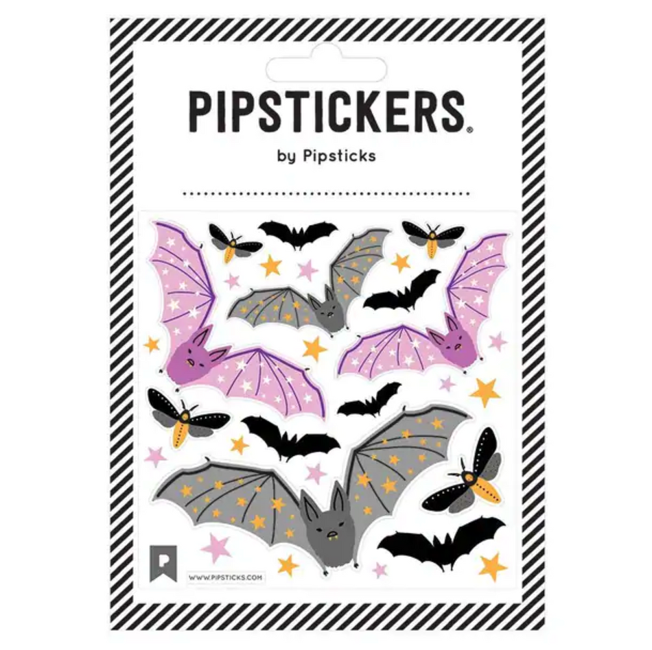 Fuzzy Bats & Moths Stickers