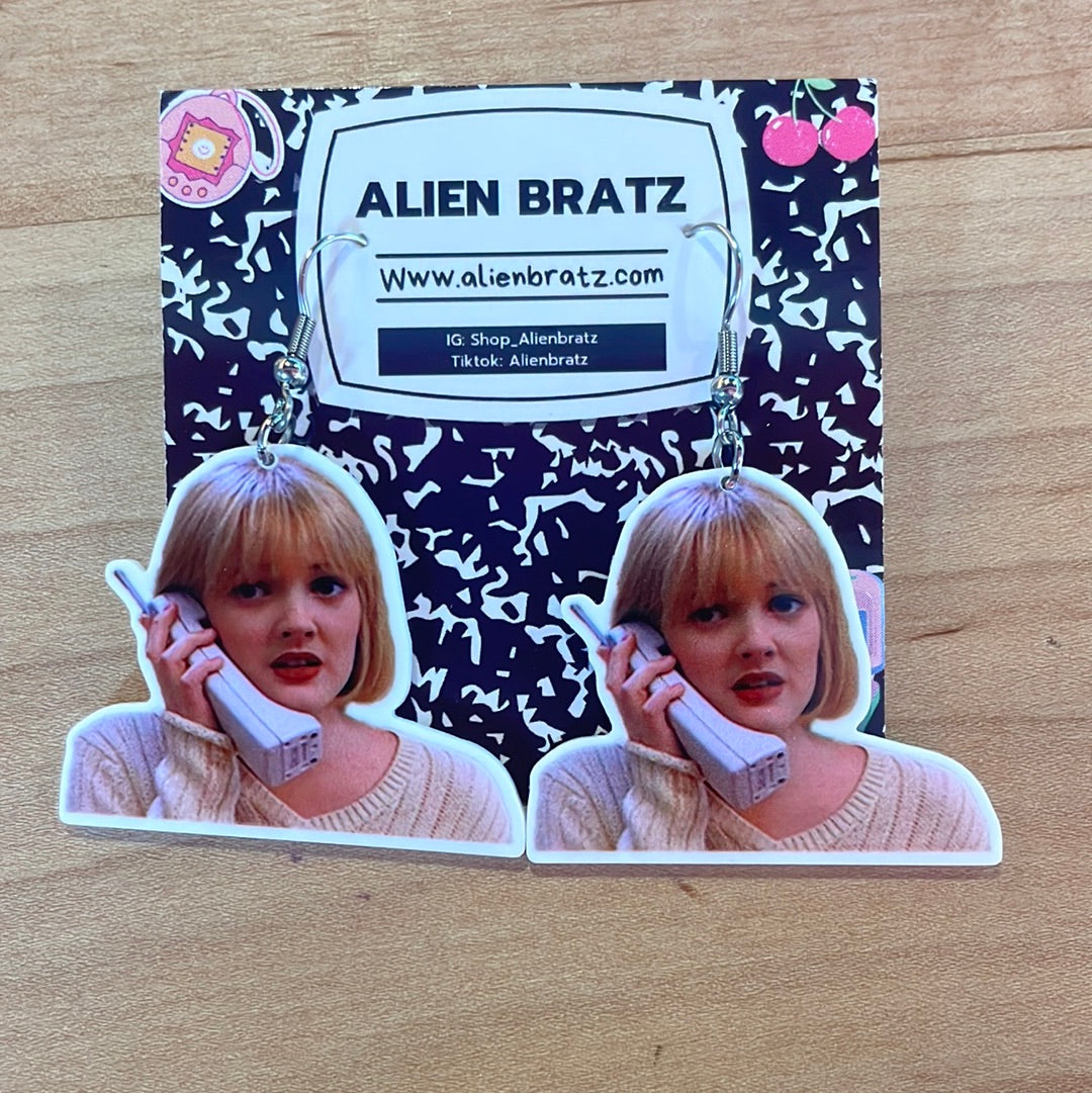 Alien Bratz Scream Drew Barrymore Earrings