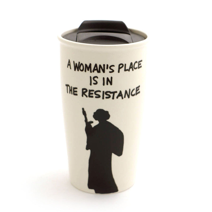 Princess Leia "A Woman's Place Is in the Resistance" 16oz Eco Travel Mug