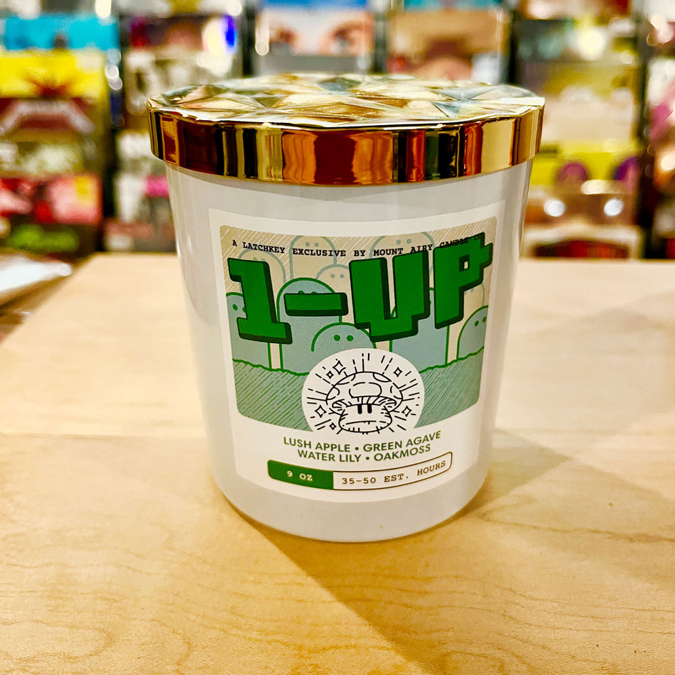 "1-Up" candle by Mount Airy Candle Co.