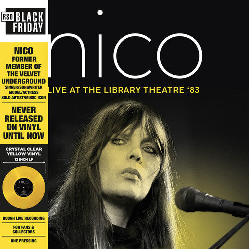 Nico -  Live At The Library Theatre '83 LP (Yellow Clear Vinyl, Record Store Day Black Friday 2022 Exclusive))