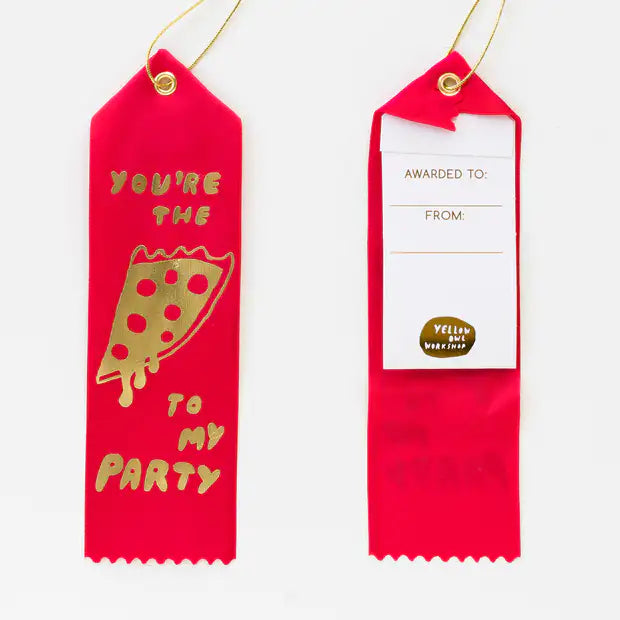 Pizza to My Party - Award Ribbon Card