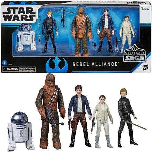 Star Wars Rebel Alliance Figure Set: Han, Luke, Leia, Chewbacca, R2D2