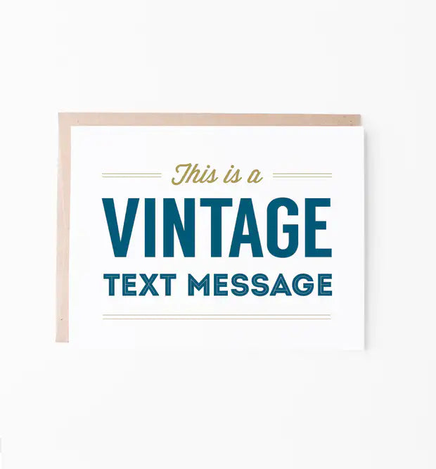 This Is A Vintage Text Message Card